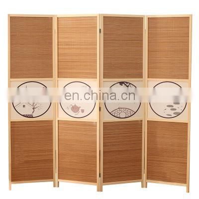 Bamboo Folding room Screen Simple Modern Privacy Screen partition for Bedroom Living Room