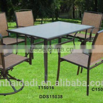 outdoor steel furniture sling patio set dining set garden set