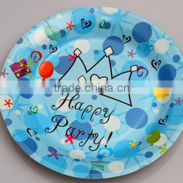 Happy Party Products Supplies Fancy Party Paper Plates,Round Paper Dish