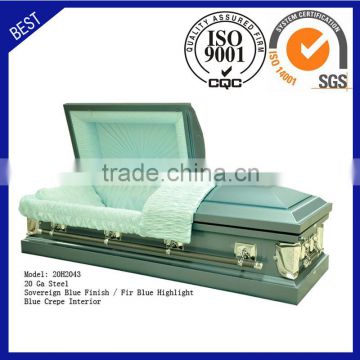 20H2043 funeral supply good quality cheap price coffin American steel casket