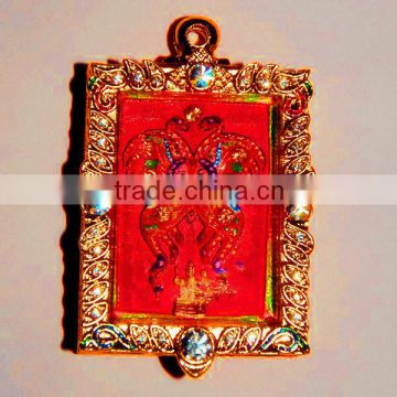 2014 China Fashion Fancy Bright Gold Buddha Image with Red Butterfly