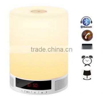 2015 High Quality Romantic Led Light Bluetooth Speaker with Alarm Clock
