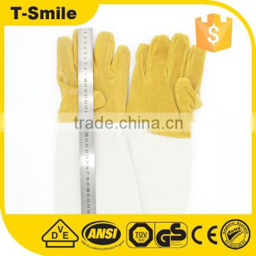 Winter work tools electrical safety cow leather gloves