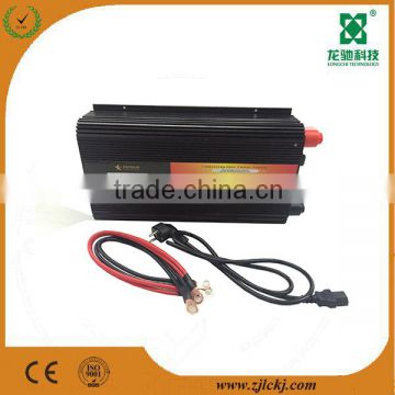 DC to AC power inverter with battery charger