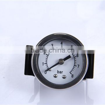 China 304ss Or Black Iron Shell Whit A Bracket Support Pressure Gauge
