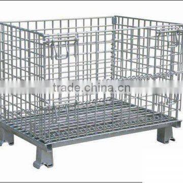 Industrial Foldable and Stackable Storage Wire Mesh Container