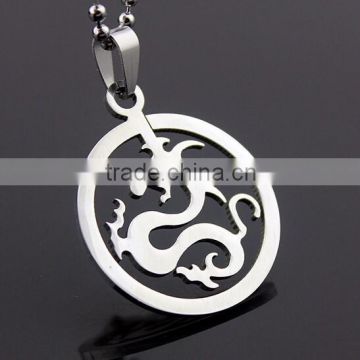 Custom 316 stainless steel dragon pendant