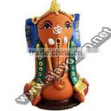 Long Neck Ganesha Statue in Color