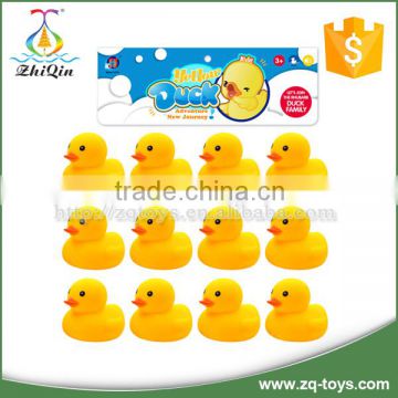 Good quality 12pcs bath mini rubber duck toy