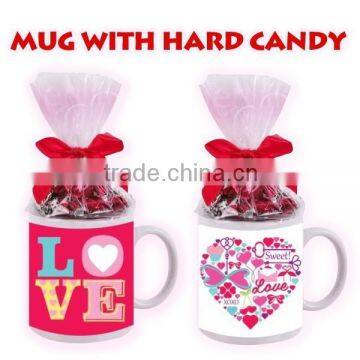 11oz stoneware mug with hard candy