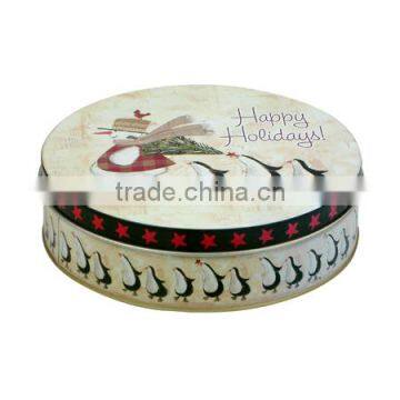 2016 decoration fancy christmas cookie tin can