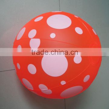 vivid color inflatable ball with white dots imprint, light orange adertising inflatable ball