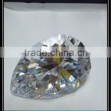 30x60mm pear cut white zirconia diamond