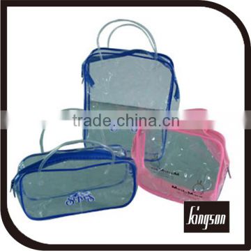 PVC handle colorfull bag pvc zipper bag