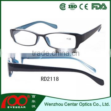 Two-tone color frames reading eyewear, more color reading glases, classic frame reading eyeglasses