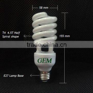 made in china 25w T4 half spiral saving lamps