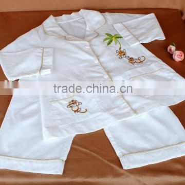 Cotton embroidery boy pajamas