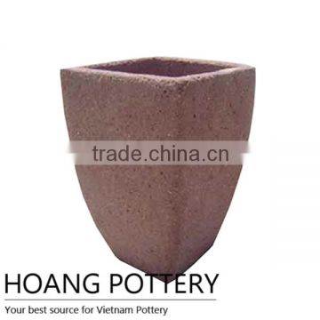 Wholesale Square Black Clay - Sandblasted Pot