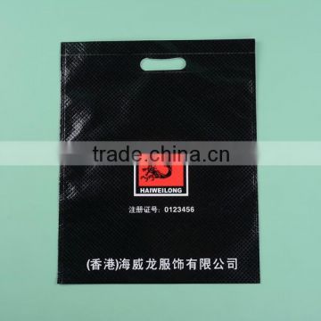 plastic reinforced die cut handle bag cheap price from Guangzhou manufacturer