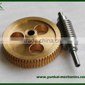 Precision cnc machining, gear shaft, brass gear