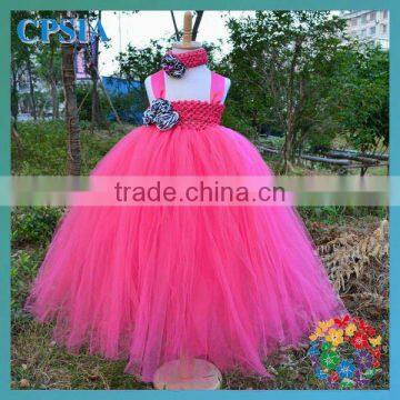 Wholesale tied 3 layer tutu dress baby frock designs hot pink tutu dresses