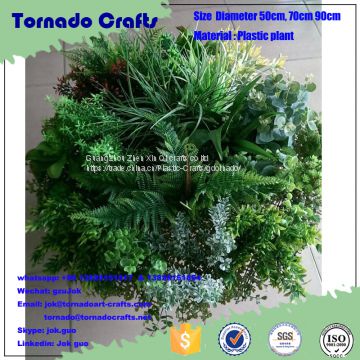 Tornado Crafts 50cm 70cm 90cm Small Moq Wall Hanging Circle Artificial Plants Iron shelf For Wall Decor