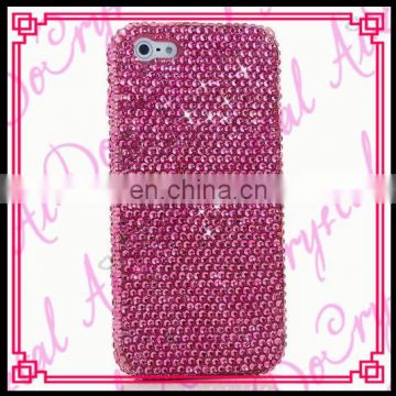 Aidocrystal Unique pc mobile phone Case Crystal Clear pink Bling Hard PC Cover Case With Diamond For Samsung j5 2016