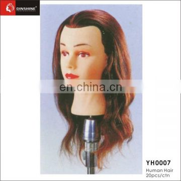 100% Real Human Hair Mannequin Head Hairdressing Training Head
