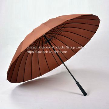 Wind - resistant Straight Men Umbrella with 24 Ribs