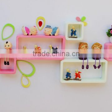 colourful cube wall shelf