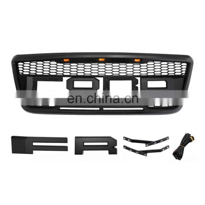 US STOCK American Modified Front Grille For F150 2004-2008 W/ replacement letter &  Amber LED light