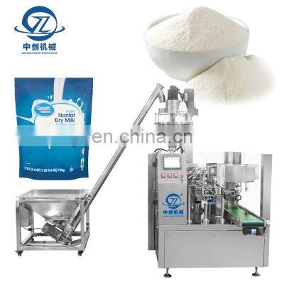 Factory Price Doypack Filling Packaging Spices Flour Dry Milk Powder Premade Bag Pouch Packing Machine