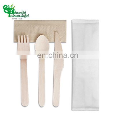 Yada Hot Sale Eco Friendly Wooden Disposable Cutlery 140Mm 160Mm Birch Wood Buffer Knife Wooden Disposable Cutlery Set