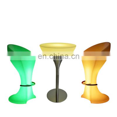 Table Bar Furniture Modern Colorful Led High Cocktail Tables for Events LED Table Chairs for Party
