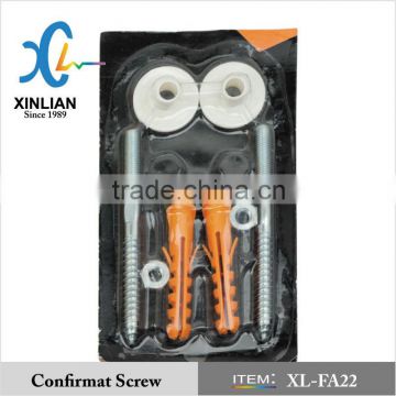 XL-FA22 Dowel screws with nylon plug , hex nut, plastic cap