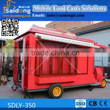 Durable crepe cart with 100% original street food cart design , movable ice cream vintage cart for sale