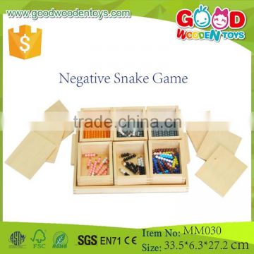 Montessori Material Negative Snake Game Preschool Wooden Educational Mathematic Toy