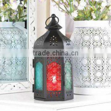 Candle Lantern multi color glass lantern cll-195