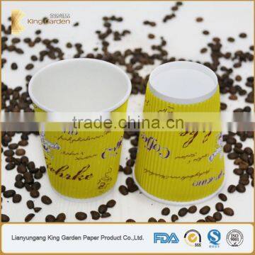 Coffee to go Paper Cup Ripple Wall with lids