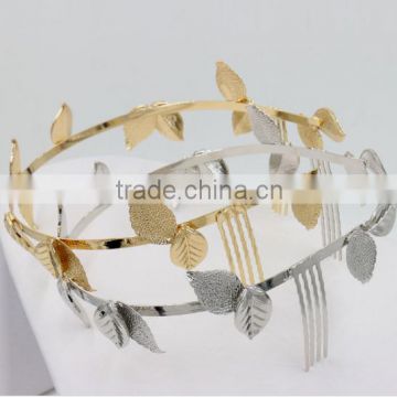 2016 gold comb leaf bridal decoration hair accessories