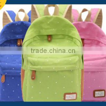 The new high school bag color backpack point backpack large outdoor canvas bag