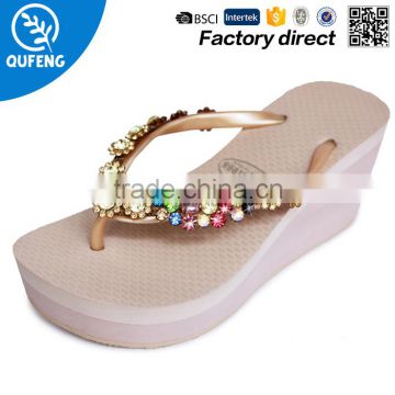 2016 New Design Fashion Crystal Ladies High Heel Women Fancy Slipper                        
                                                Quality Choice