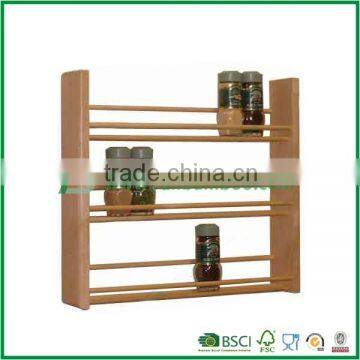 3-tire Natural Bamboo Spice Rack