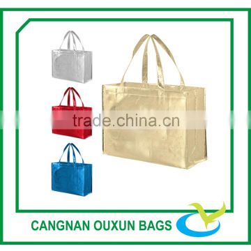 Wholesale nonwoven metallic shopper tote bag