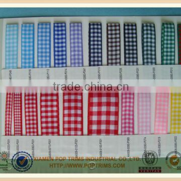 2014 fashionable plaid ribbon in stock colour