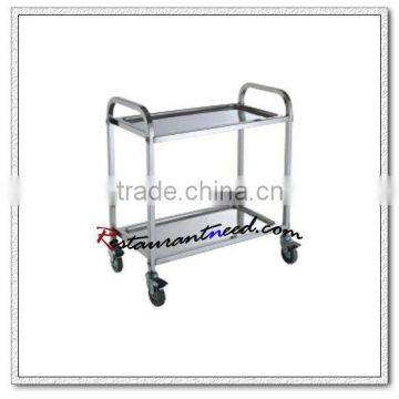 S087 Assembling 2 Layers Stainless Steel Service Trolley