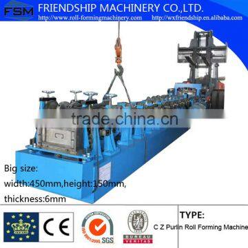 Big Size C Z Roll Forming Machine,thickness 6mm