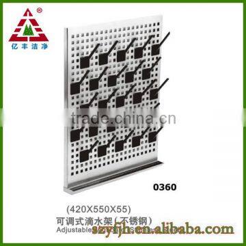 Laboratory Fittings Stainless Steel Dripping Rack with Single Face