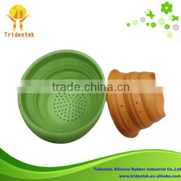 Hotsell folding food grade silicone colander