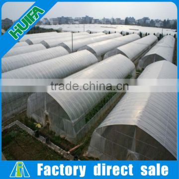 Anti-corrosion steel frame/UV protection covering single tunnel greenhouse for sale